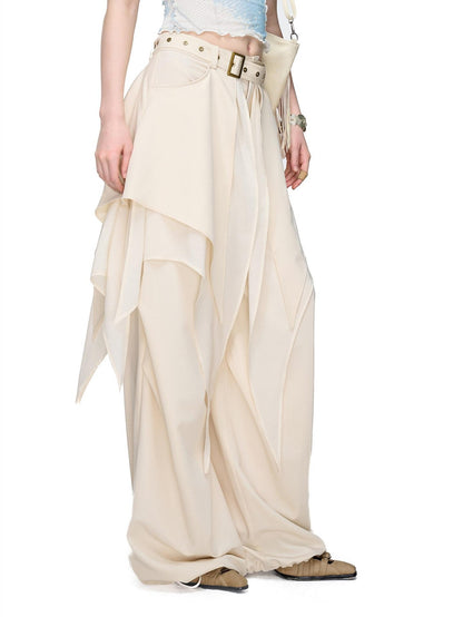 NORTH NODE Asymmetric Ruffle Splice Deconstructed Women&