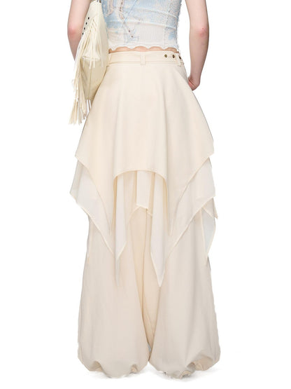 NORTH NODE Asymmetric Ruffle Splice Deconstructed Women&
