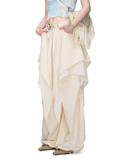 NORTH NODE Asymmetric Ruffle Splice Deconstructed Women&