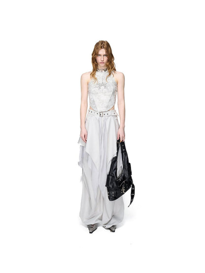 NORTH NODE Asymmetric Ruffle Splice Deconstructed Women&