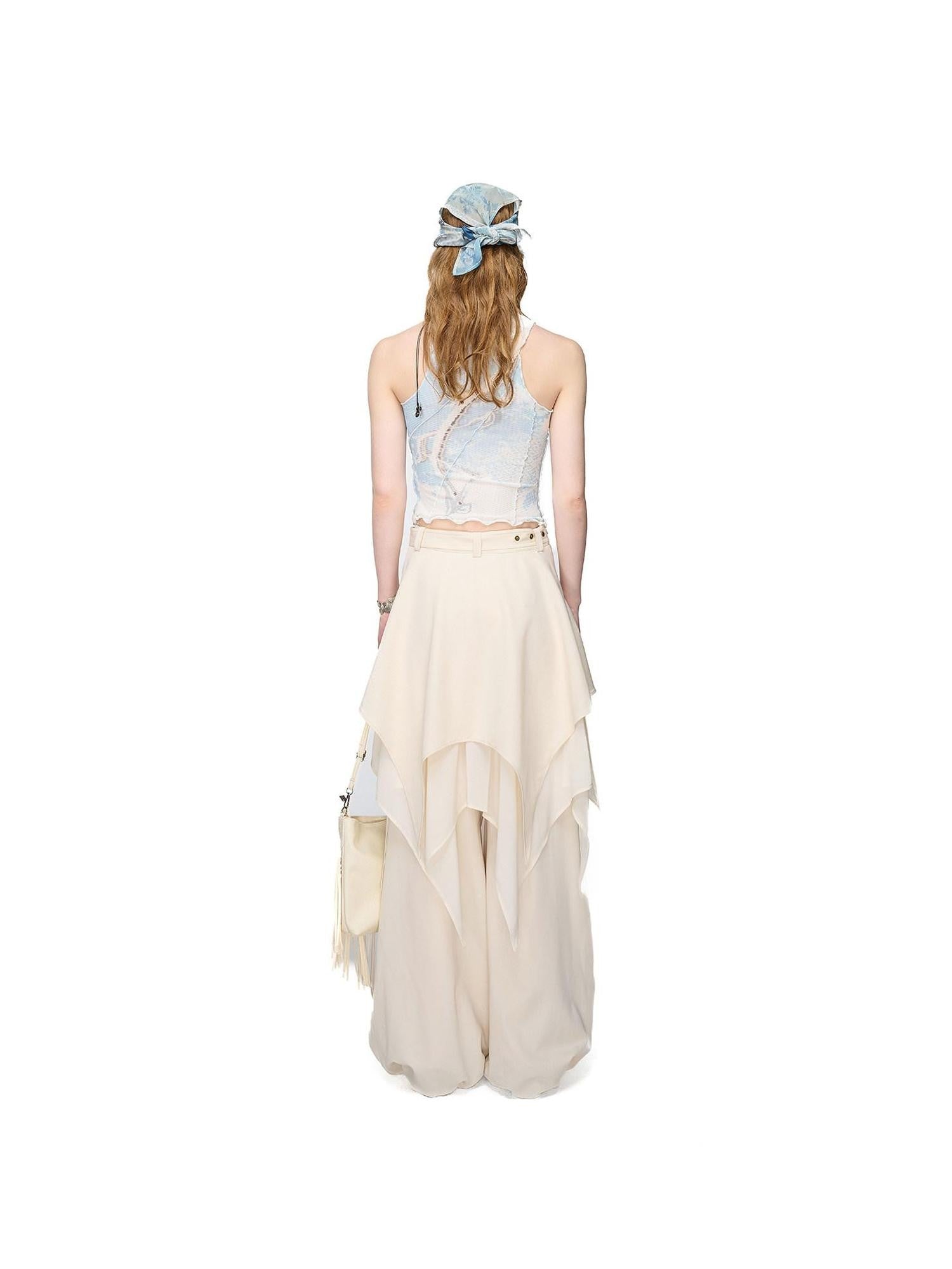 NORTH NODE Asymmetric Ruffle Splice Deconstructed Women&