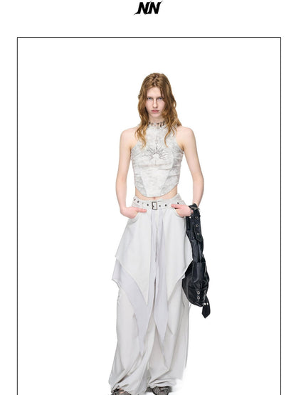 NORTH NODE Asymmetric Ruffle Splice Deconstructed Women&