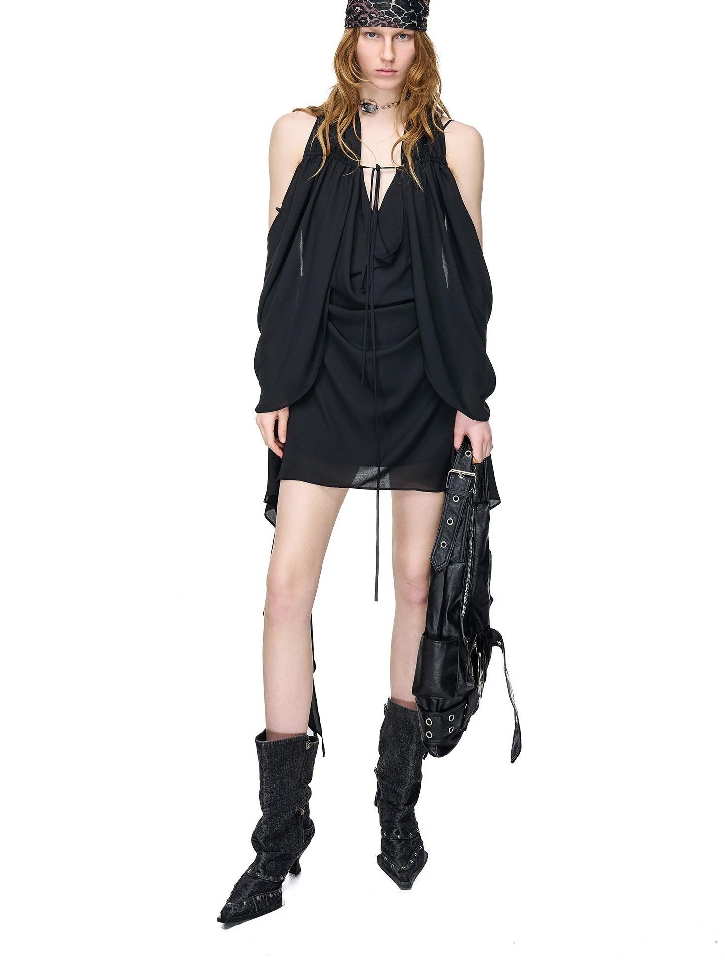 NORTH NODE Asymmetrical Off Shoulder Ruffle Women&
