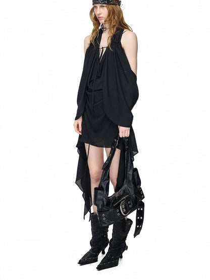 NORTH NODE Asymmetrical Off Shoulder Ruffle Women&