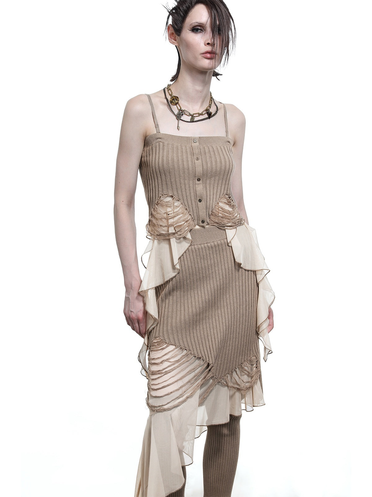 NORTH_NODE_Asymmetrical_Patchwork_Knit_Ruffle_Slim_Fit_Women&