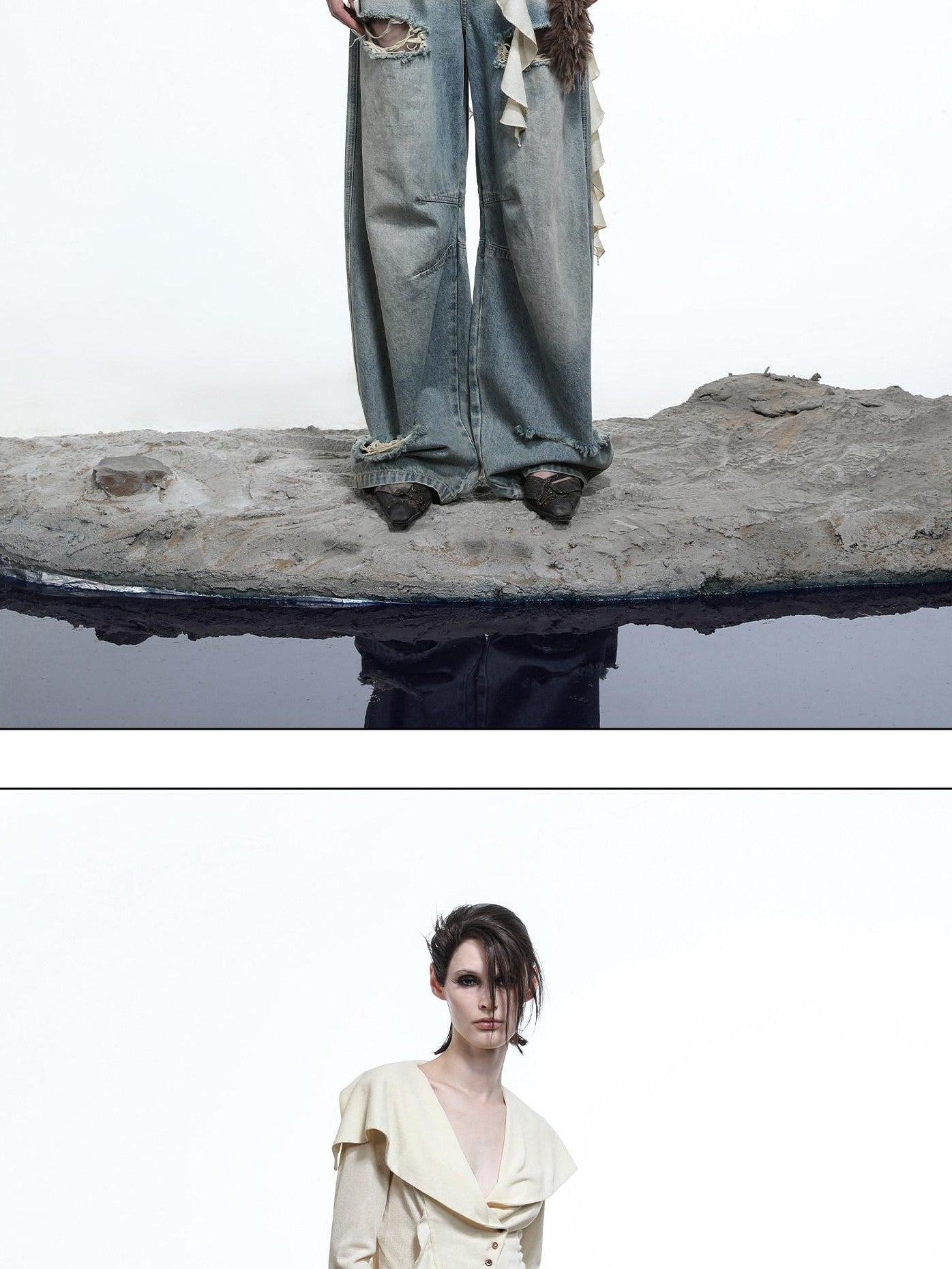 NORTH NODE Asymmetrical Ruffle Multiway Wear Women&