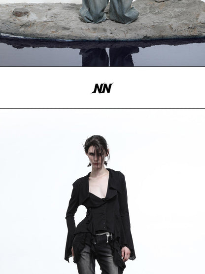 NORTH NODE Asymmetrical Ruffle Multiway Wear Women&