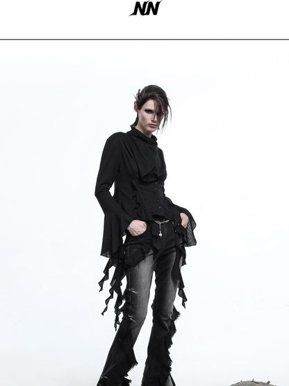 NORTH NODE Asymmetrical Ruffle Multiway Wear Women&