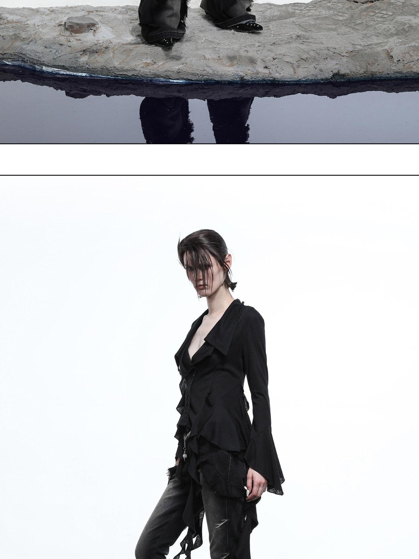 NORTH NODE Asymmetrical Ruffle Multiway Wear Women&