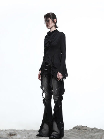 NORTH NODE Asymmetrical Ruffle Multiway Wear Women&