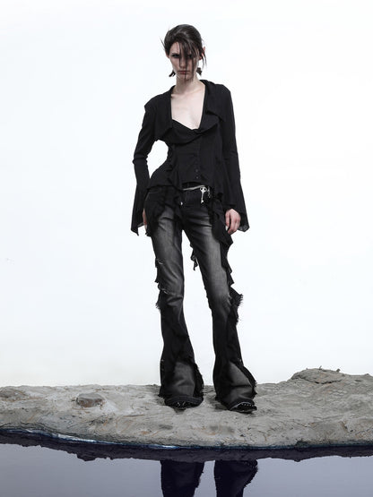 NORTH NODE Asymmetrical Ruffle Multiway Wear Women&