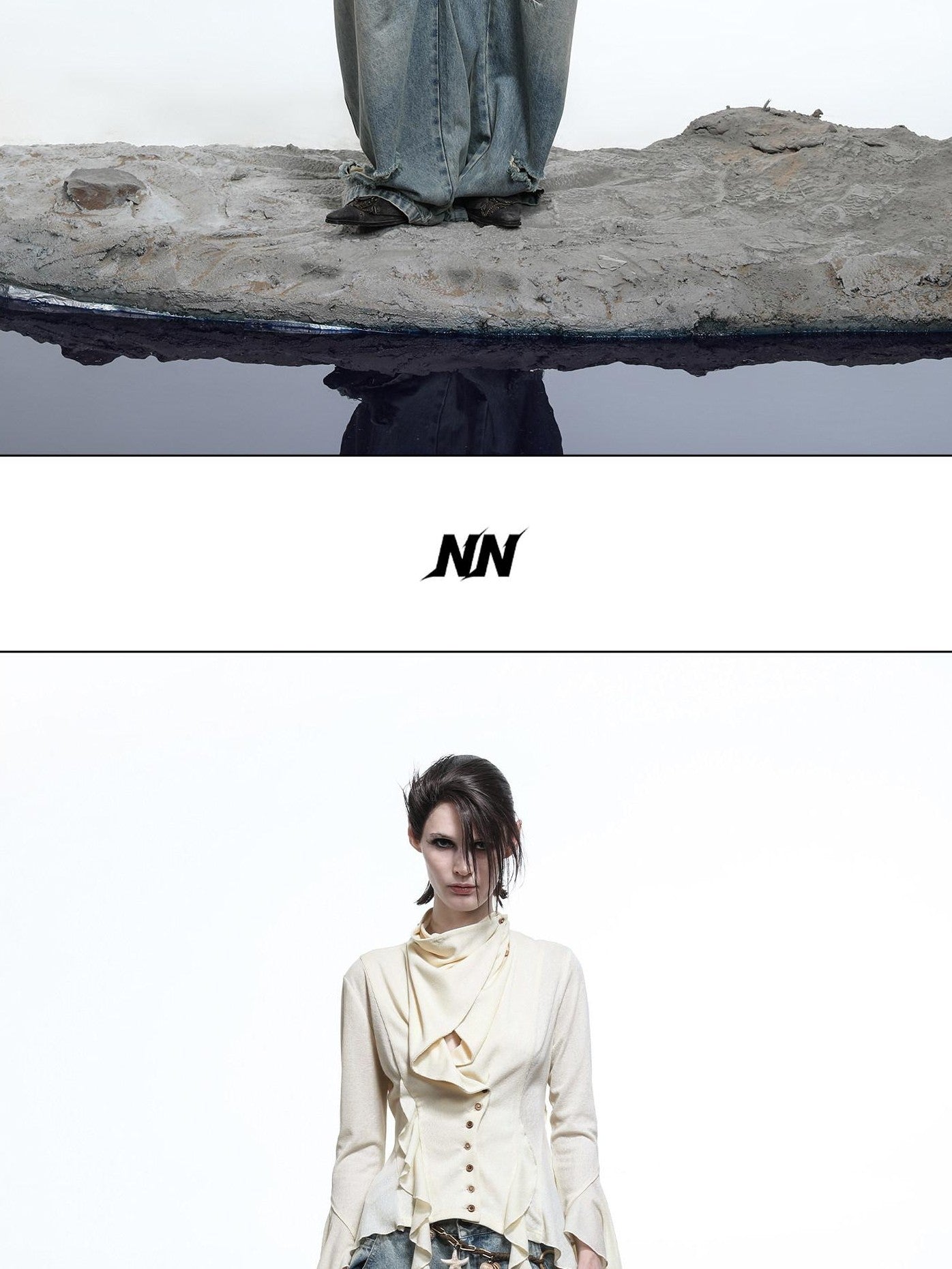 NORTH NODE Asymmetrical Ruffle Multiway Wear Women&
