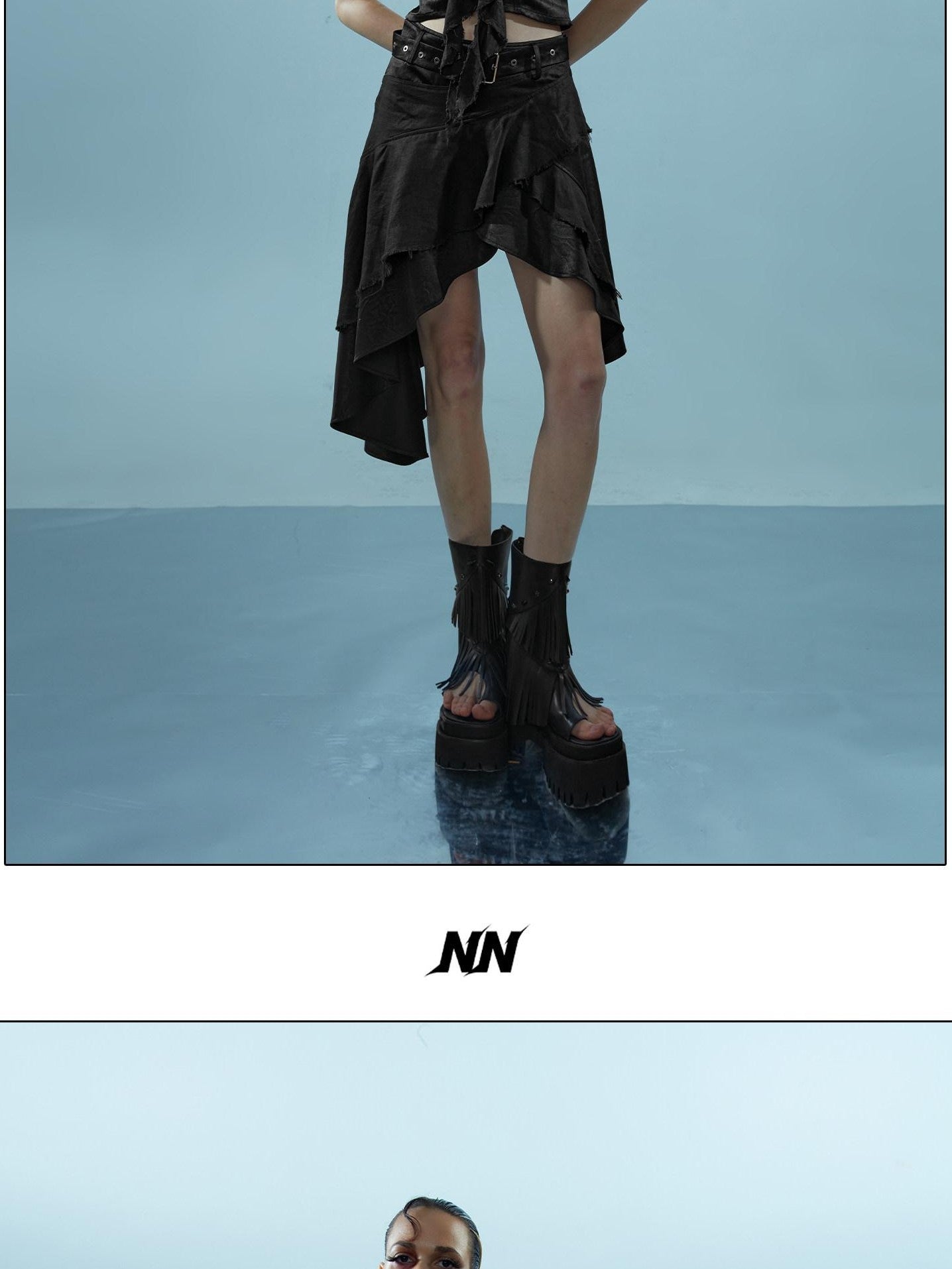NORTH NODE Asymmetrical Spliced Patchwork Women&