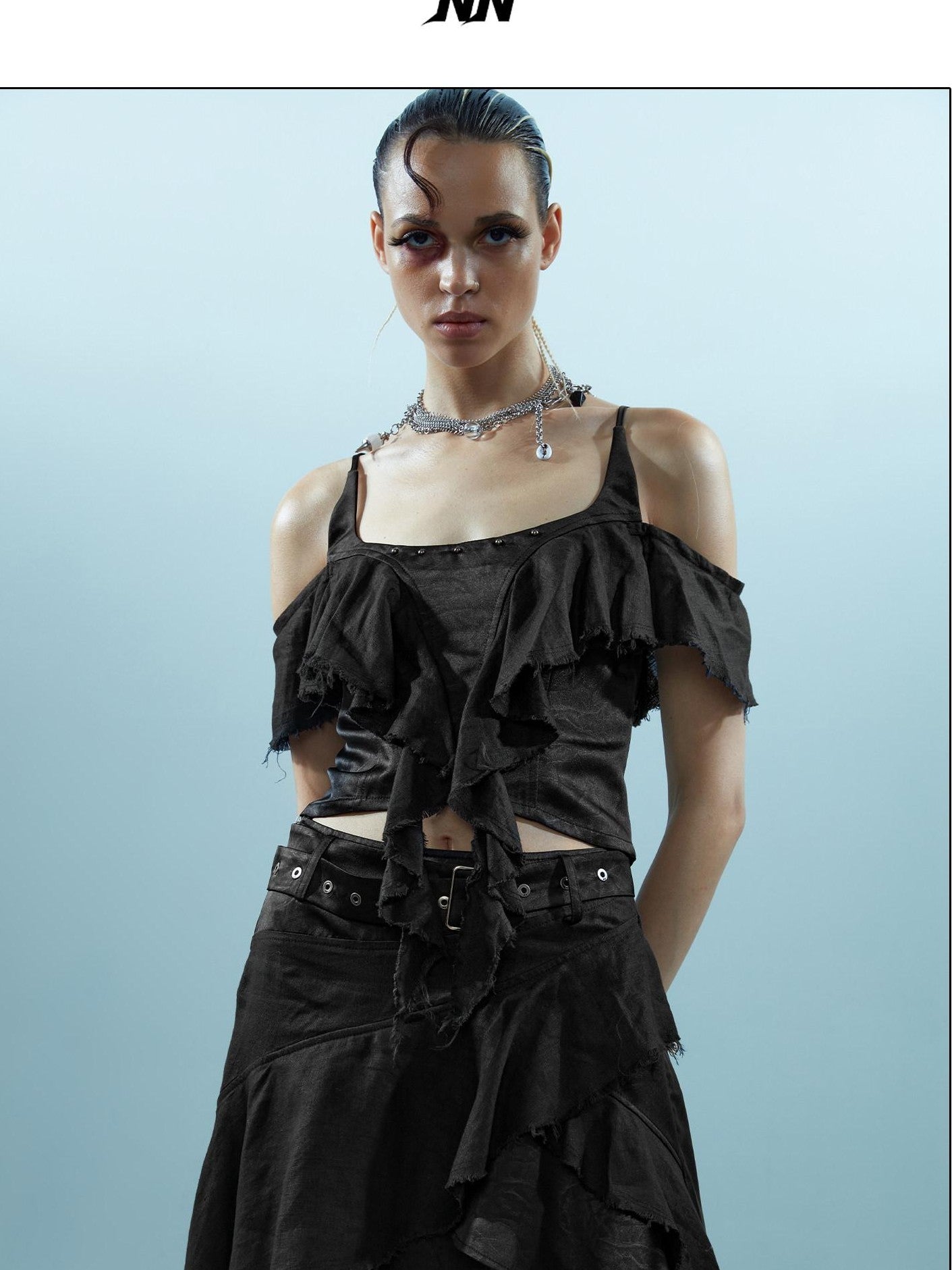 NORTH NODE Asymmetrical Spliced Patchwork Women&