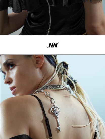 NORTH NODE Asymmetrical Spliced Patchwork Women&