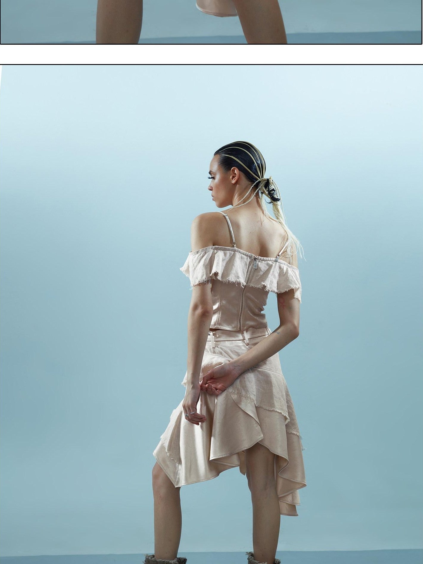 NORTH NODE Asymmetrical Spliced Patchwork Women&