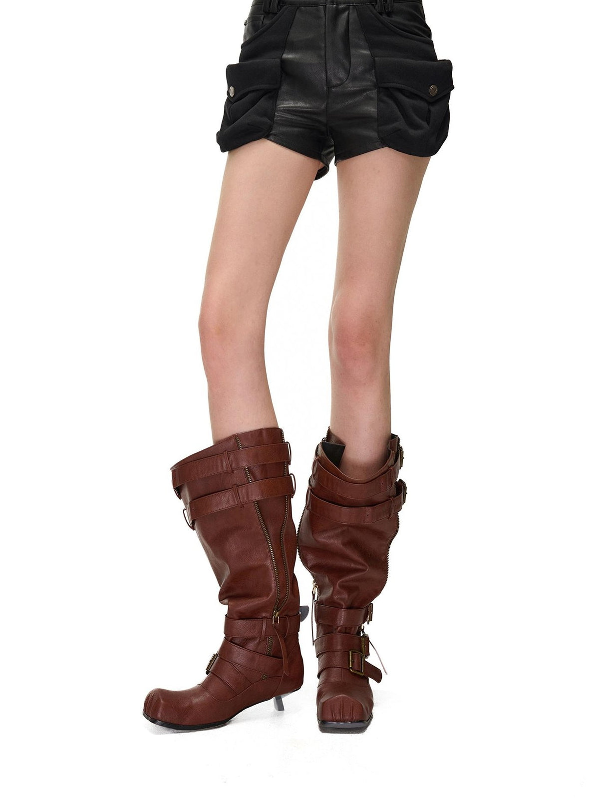 NORTH NODE Baggy Cargo Pocket Patchwork Women&