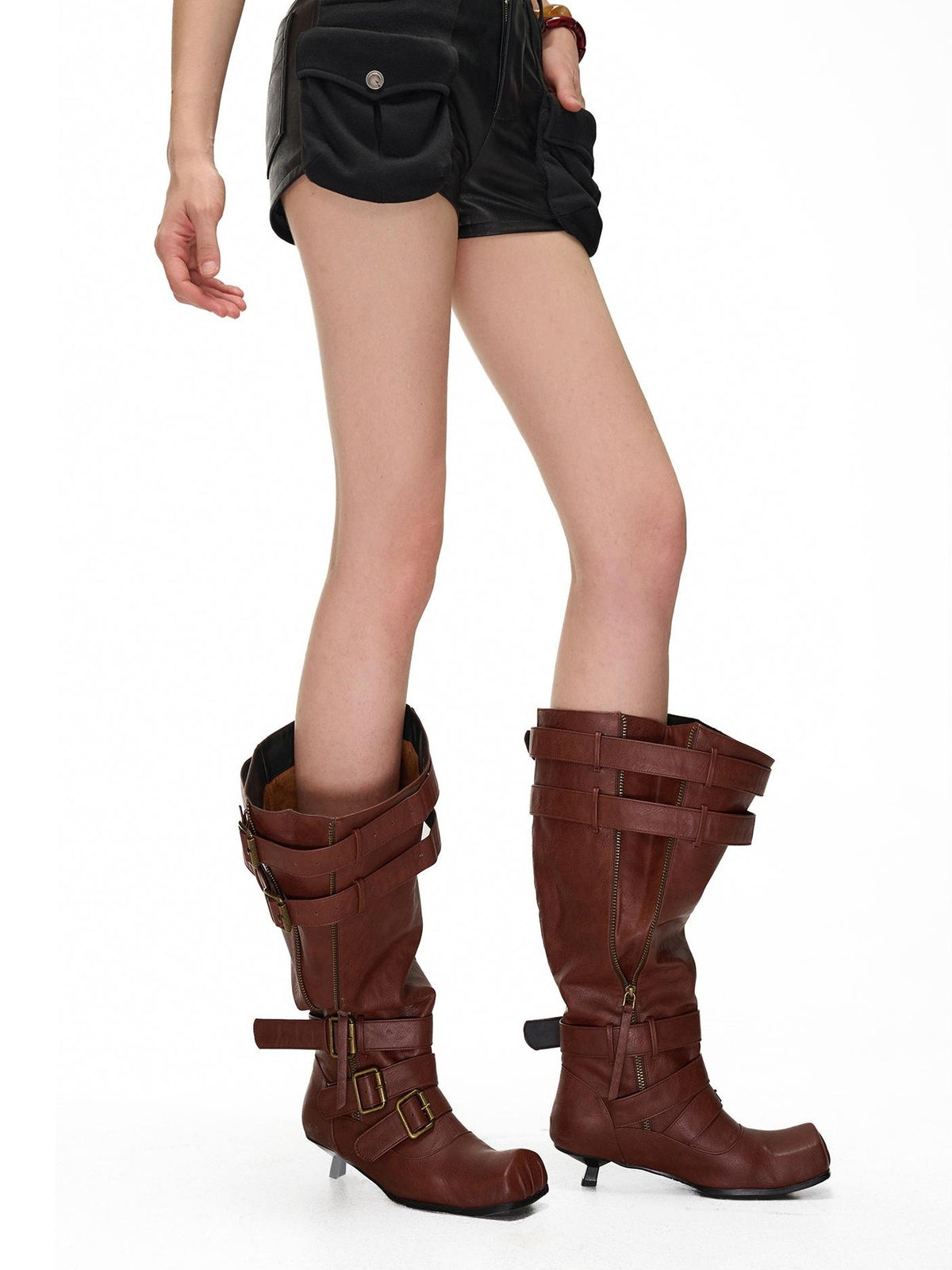 NORTH NODE Baggy Cargo Pocket Patchwork Women&
