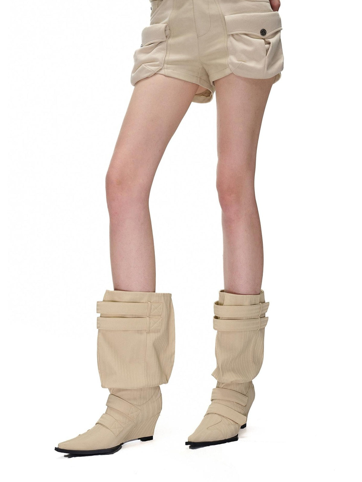 NORTH NODE Baggy Cargo Pocket Patchwork Women&