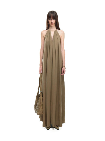 NORTH NODE Beach Bonfire Pleated Drawstring A Line Women&