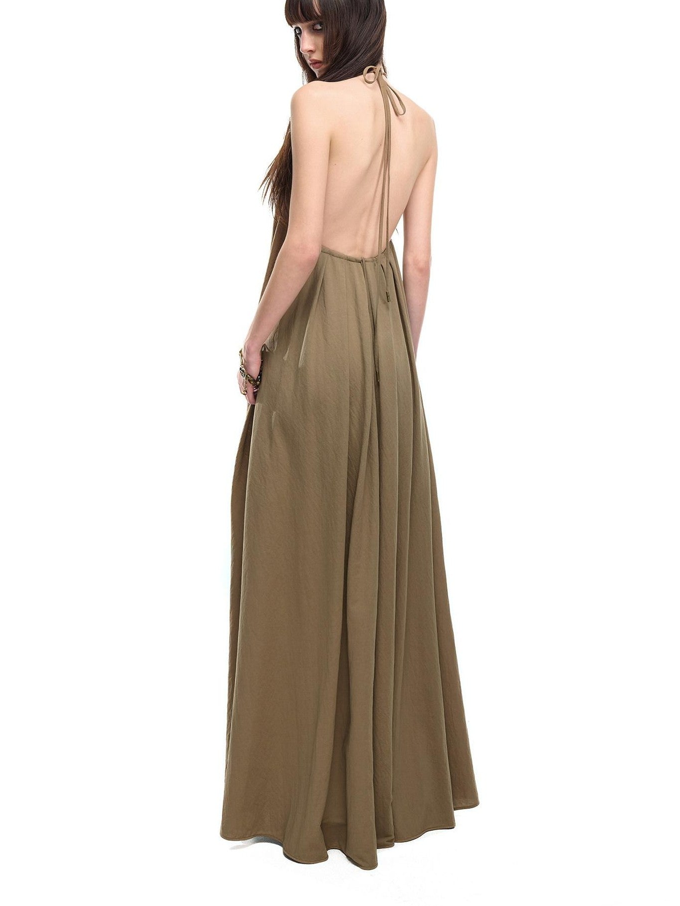 NORTH NODE Beach Bonfire Pleated Drawstring A Line Women&