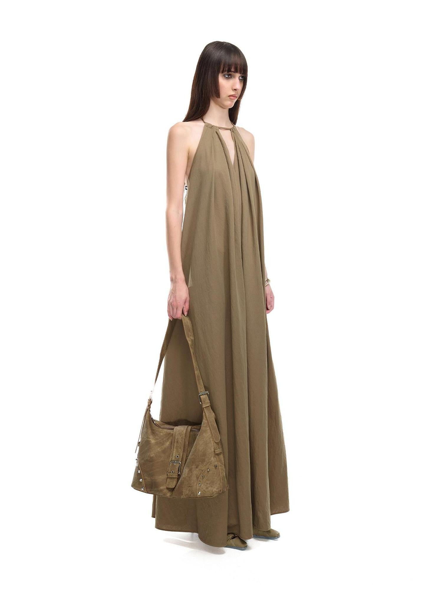 NORTH NODE Beach Bonfire Pleated Drawstring A Line Women&