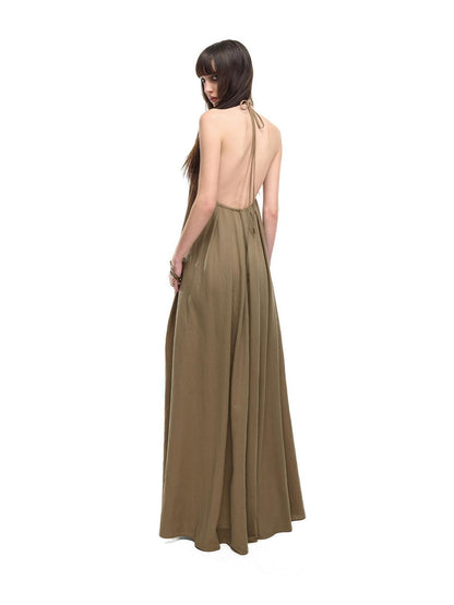 NORTH NODE Beach Bonfire Pleated Drawstring A Line Women&