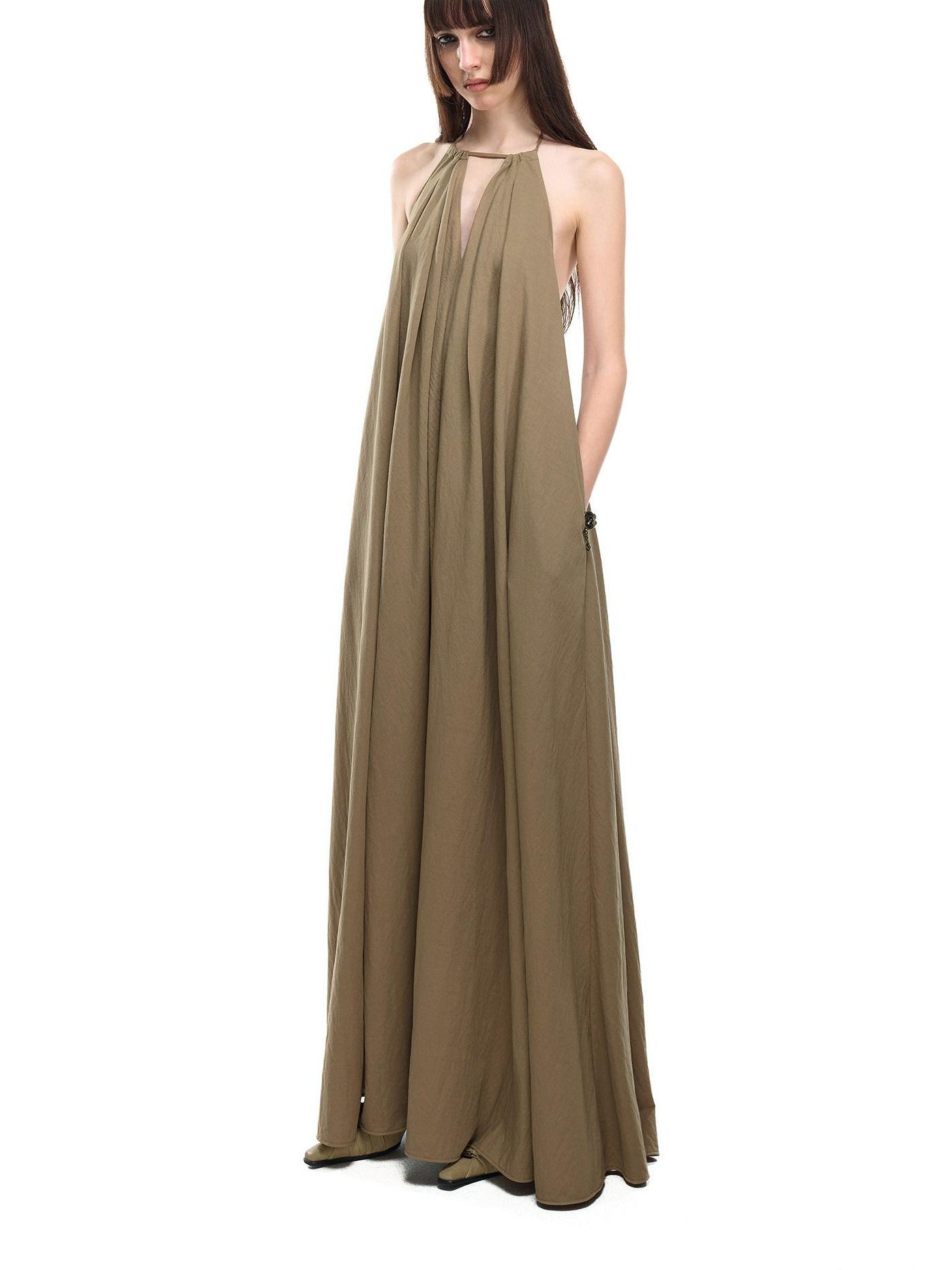 NORTH NODE Beach Bonfire Pleated Drawstring A Line Women&