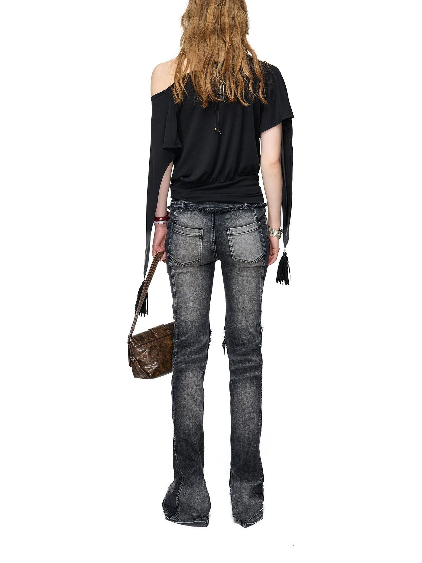 NORTH NODE Beaded Deconstructed Irregular Pleated Women&