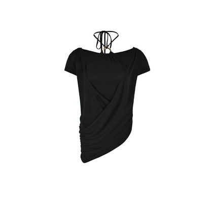 NORTH_NODE_Beaded_Halter_Draped_Asymmetric_Ruched_Women&