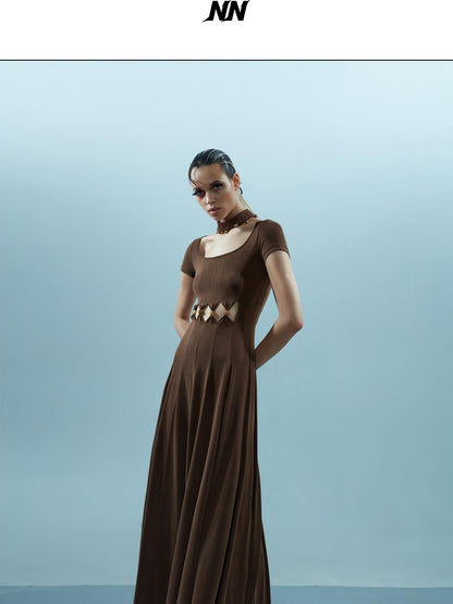 NORTH NODE Beaded Hollowout Cutout Slim Fit Women&