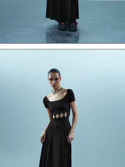 NORTH NODE Beaded Hollowout Cutout Slim Fit Women&