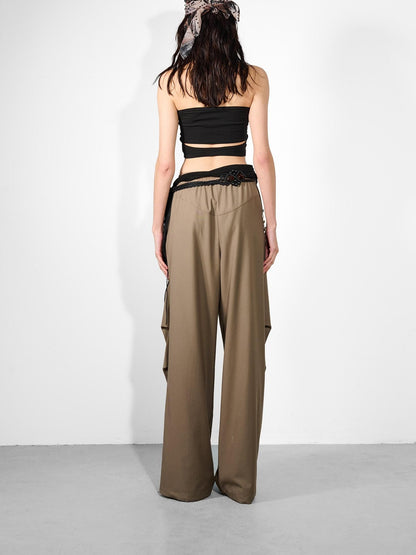 NORTH NODE Beaded Solid Backless Cropped Fitted Women&