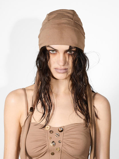 NORTH NODE Beaded Tie Turban Wrap Women&