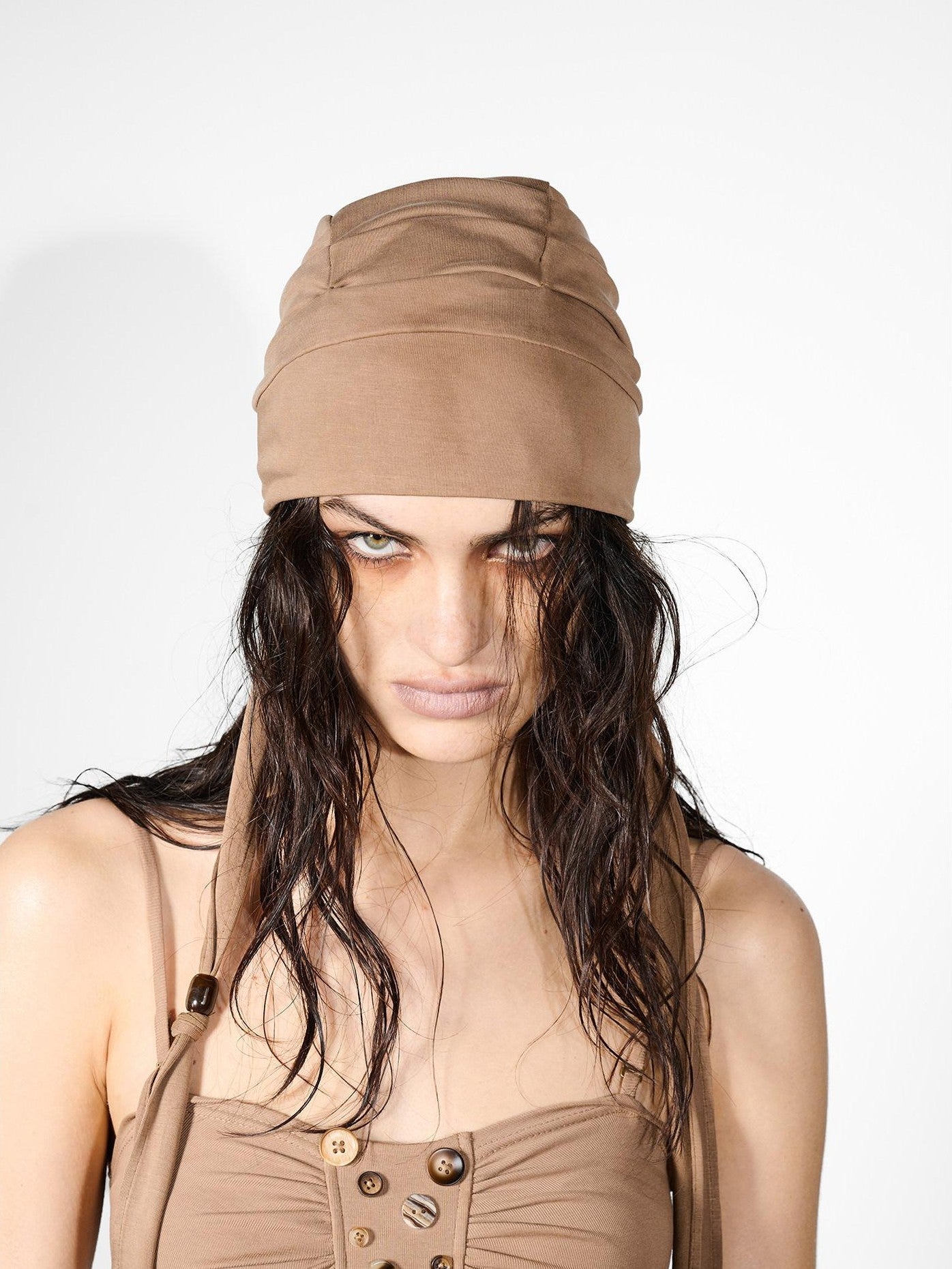 NORTH NODE Beaded Tie Turban Wrap Women&