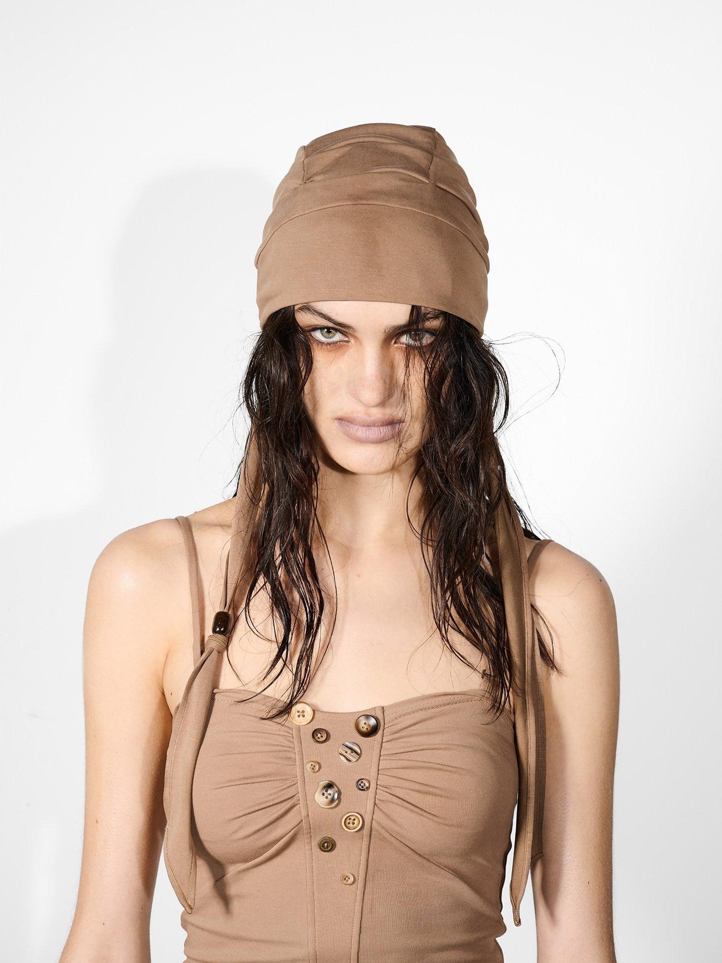 NORTH NODE Beaded Tie Turban Wrap Women&