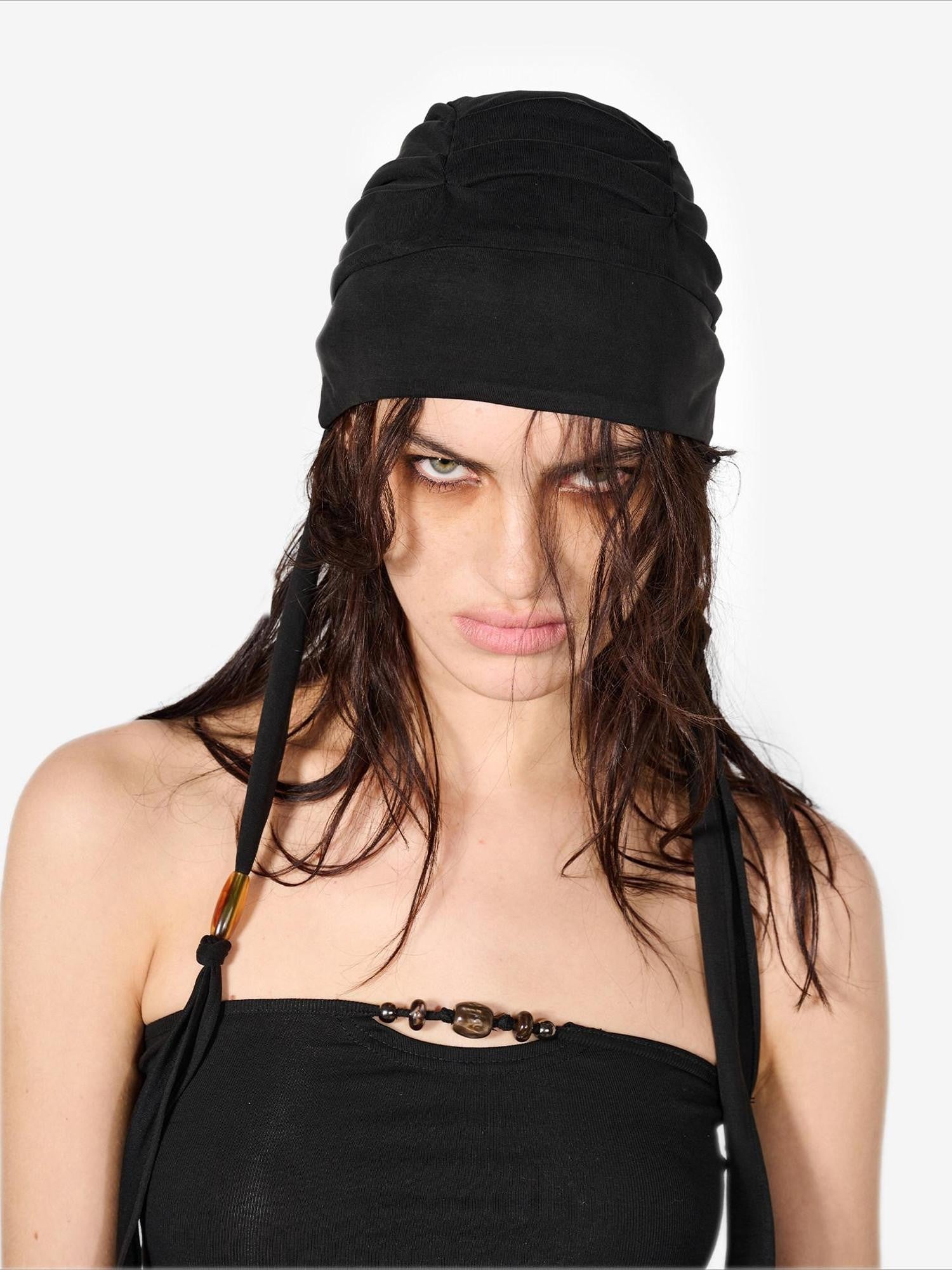 NORTH NODE Beaded Tie Turban Wrap Women&