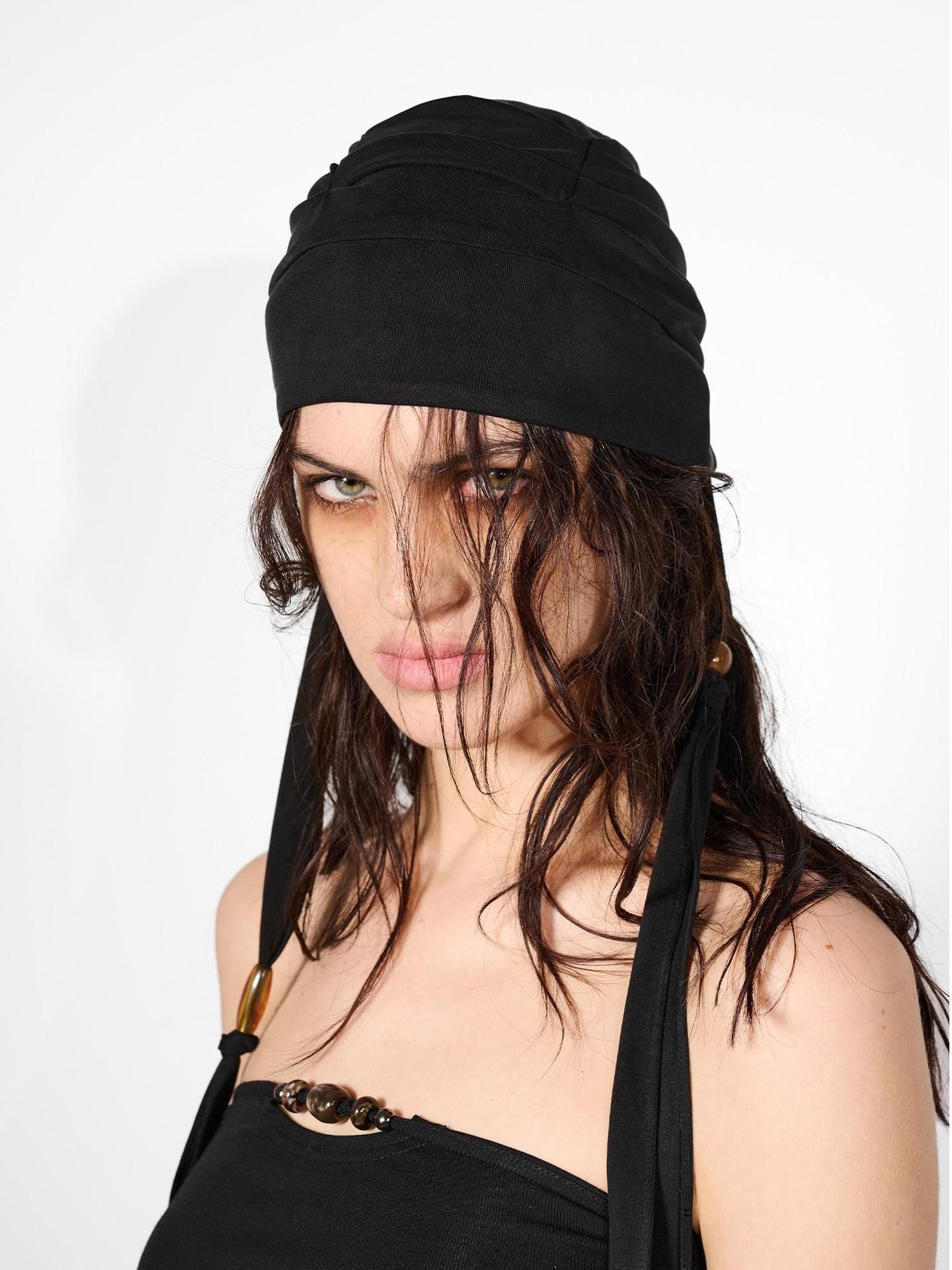 NORTH NODE Beaded Tie Turban Wrap Women&