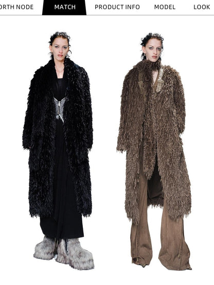 NORTH NODE Bird Motif Patchwork Leather Panels Women&