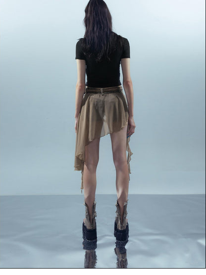 NORTH NODE Black Beaded Halter Ruched Slim Fit Women&