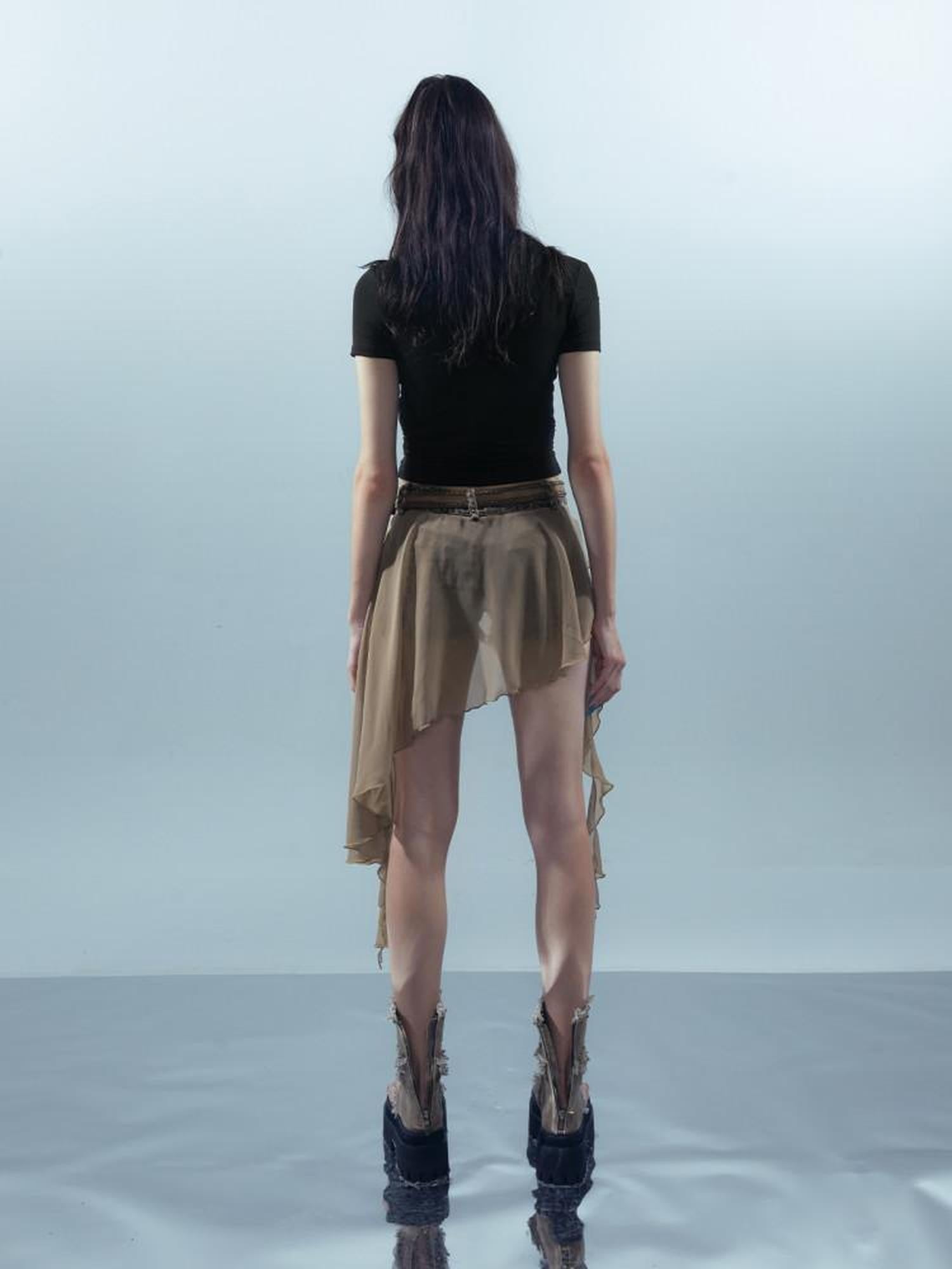NORTH NODE Black Beaded Halter Ruched Slim Fit Women&