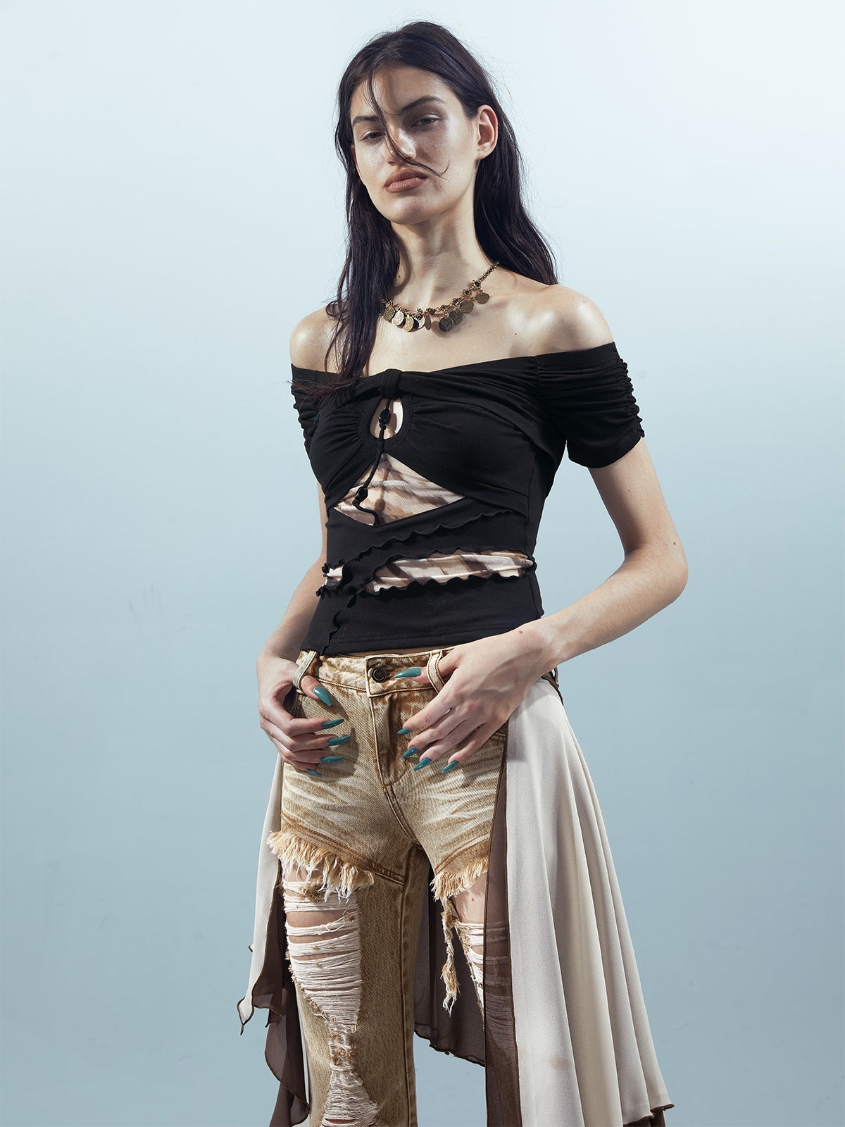 NORTH_NODE_Black_Coffee_Mesh_Splice_Colorblock_Women&
