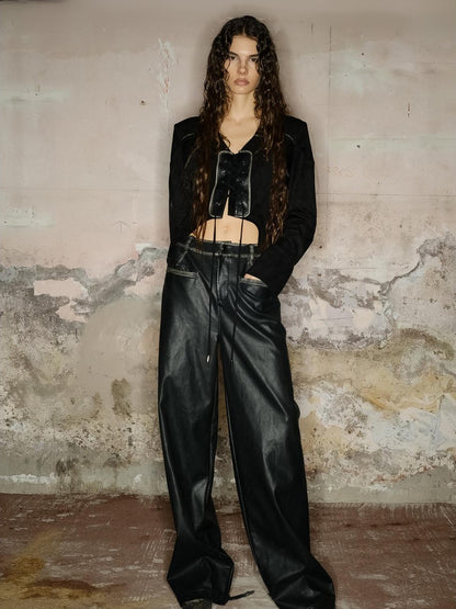 NORTH NODE Black Faded Distressed Natural Waist Women&