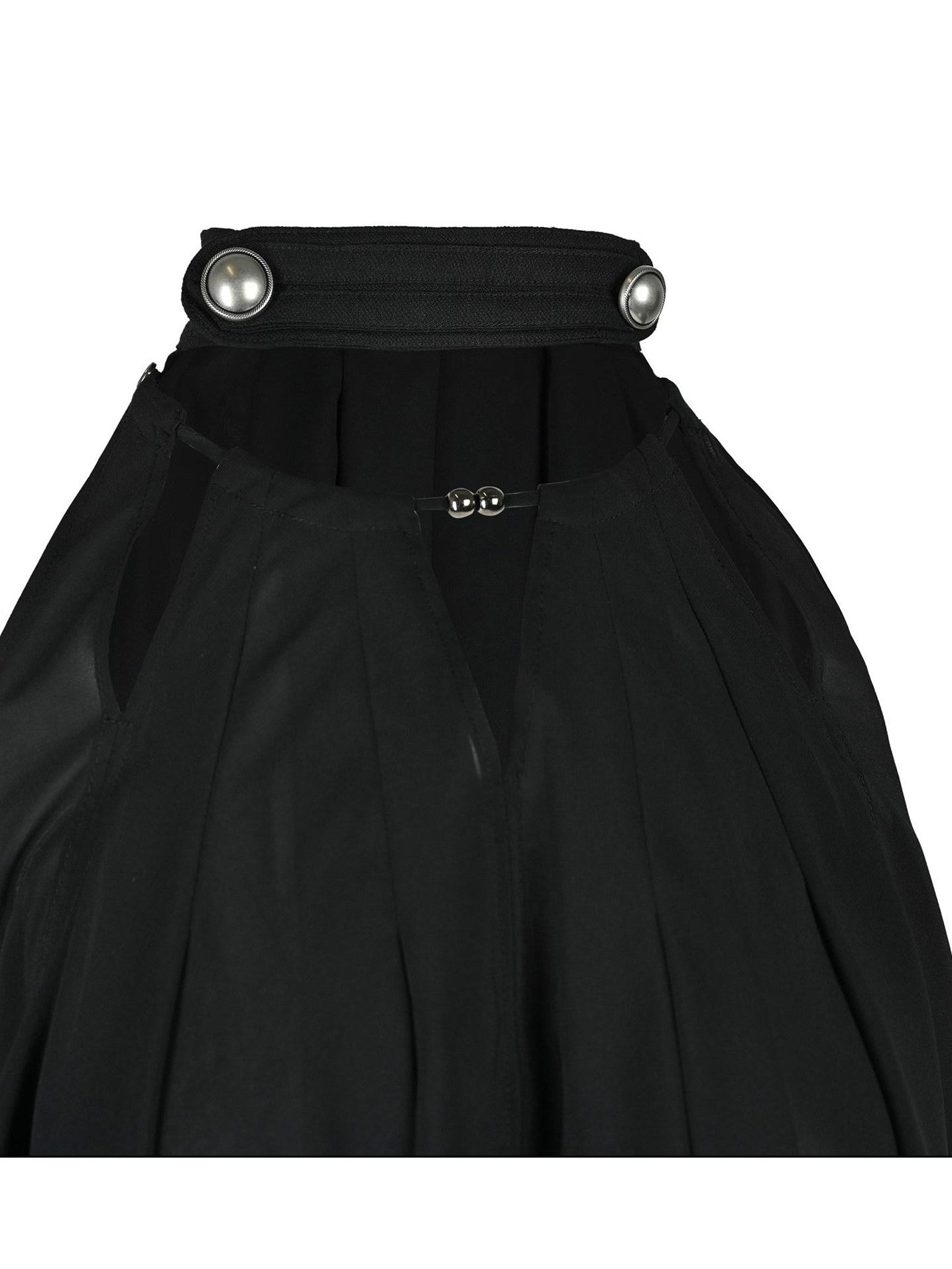 NORTH NODE Black Off Shoulder Halter Asymmetrical Ruffle Women&