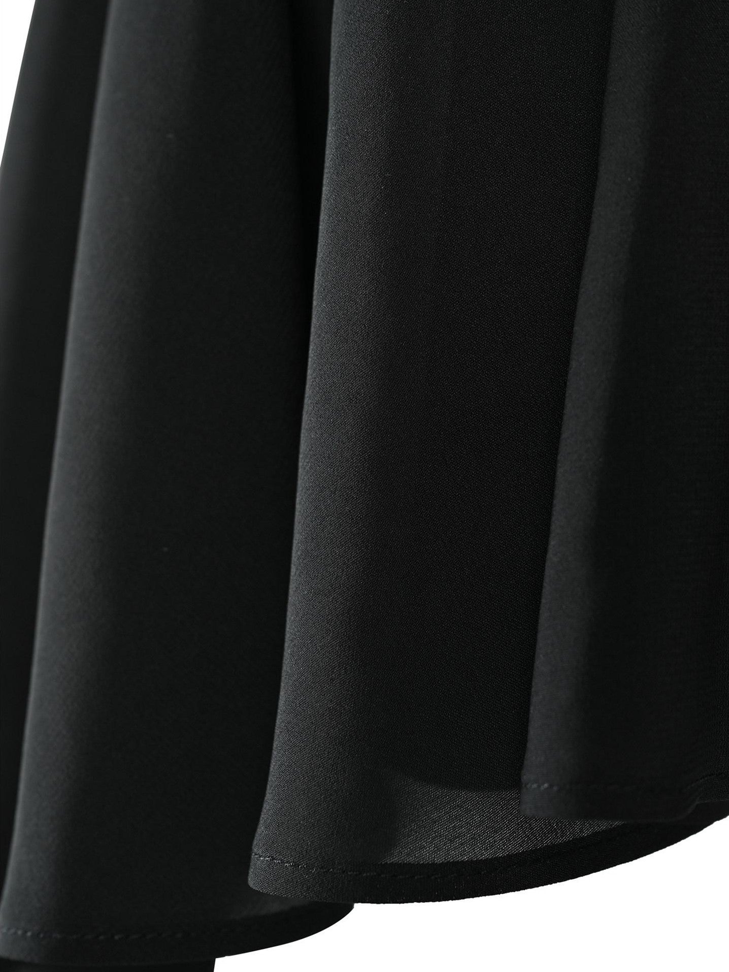 NORTH NODE Black Off Shoulder Halter Asymmetrical Ruffle Women&