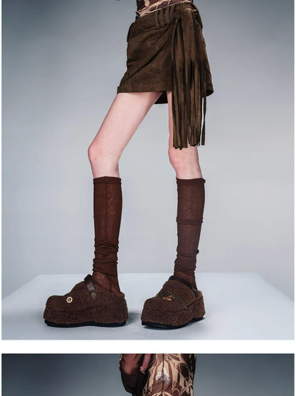 NORTH NODE Black Tassel Strap Straight Slim Women&