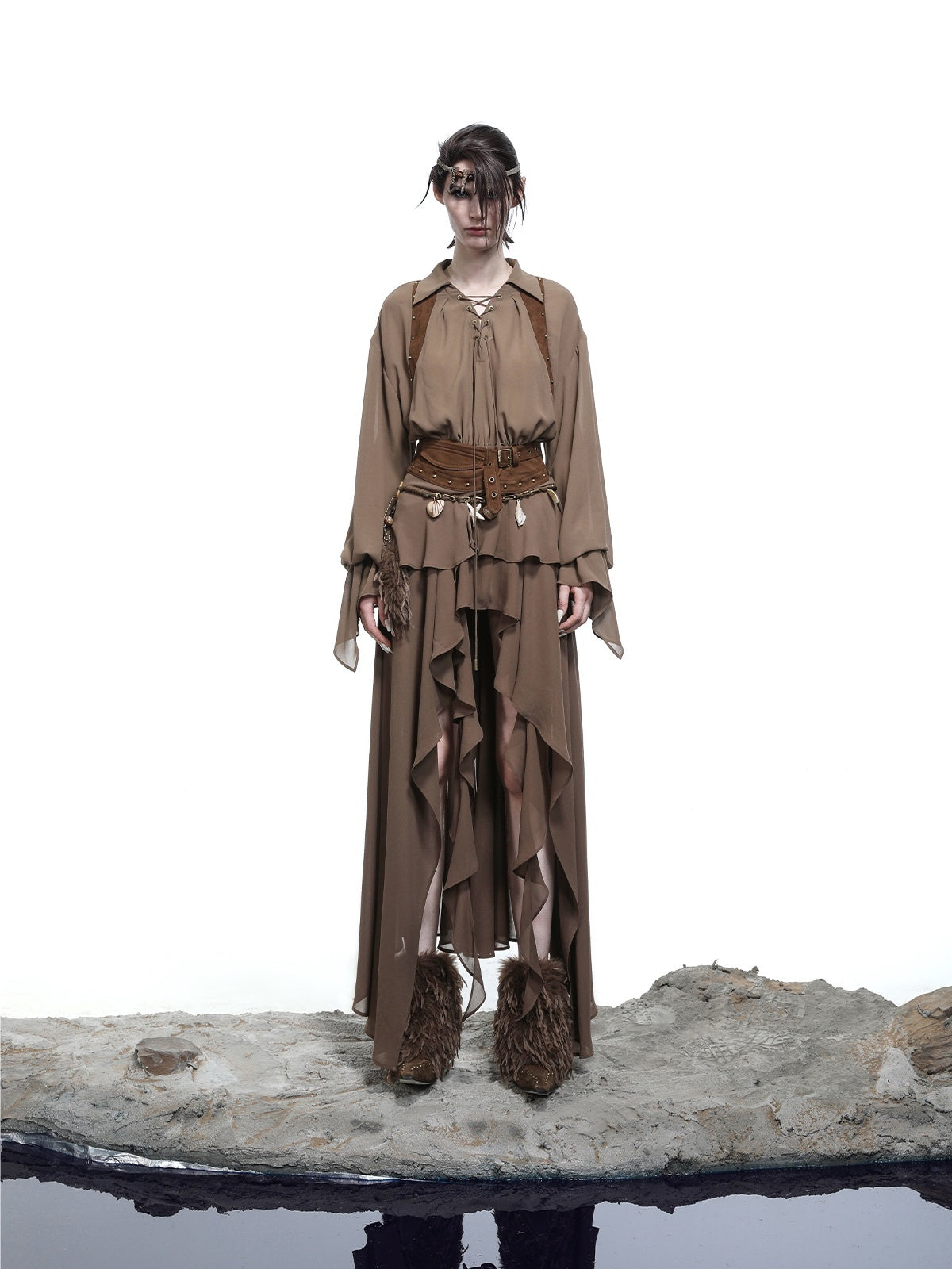 NORTH_NODE_Bloom_Pleats_Irregular_Ruffle_Shirt_Collar_Women&