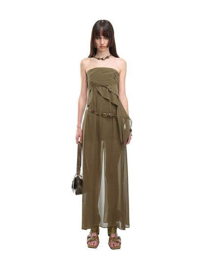 NORTH NODE Bohemian Irregular Ruffle Patchwork Women&