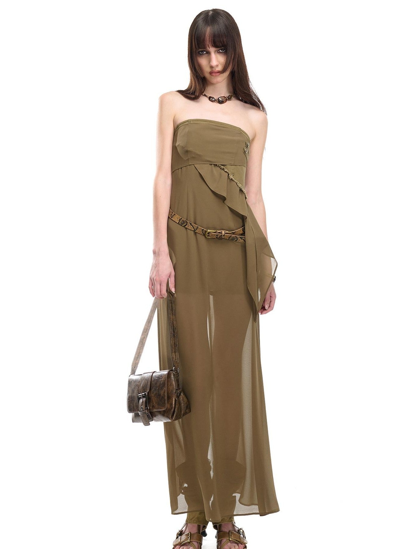 NORTH NODE Bohemian Irregular Ruffle Patchwork Women&