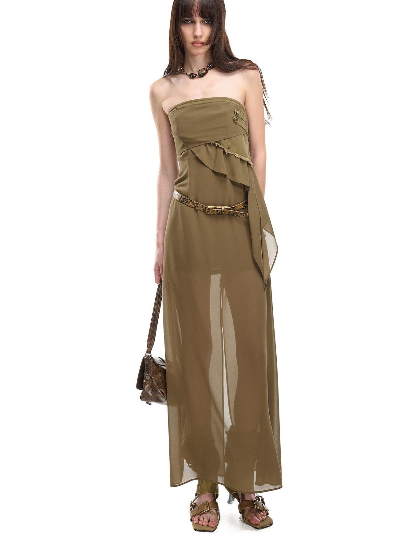 NORTH NODE Bohemian Irregular Ruffle Patchwork Women&